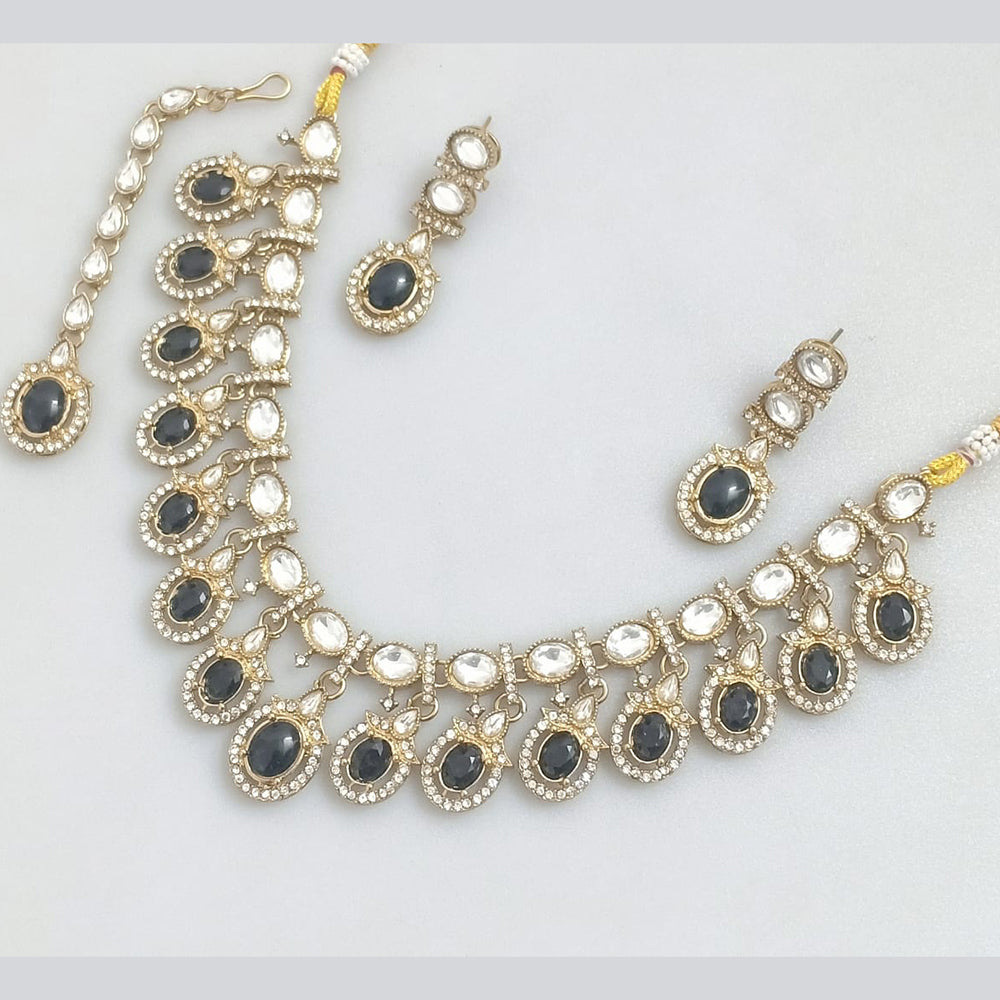 Rajwadi Collection Crystal And Austrian Stone Necklace Set