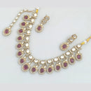 Rajwadi Collection Crystal And Austrian Stone Necklace Set