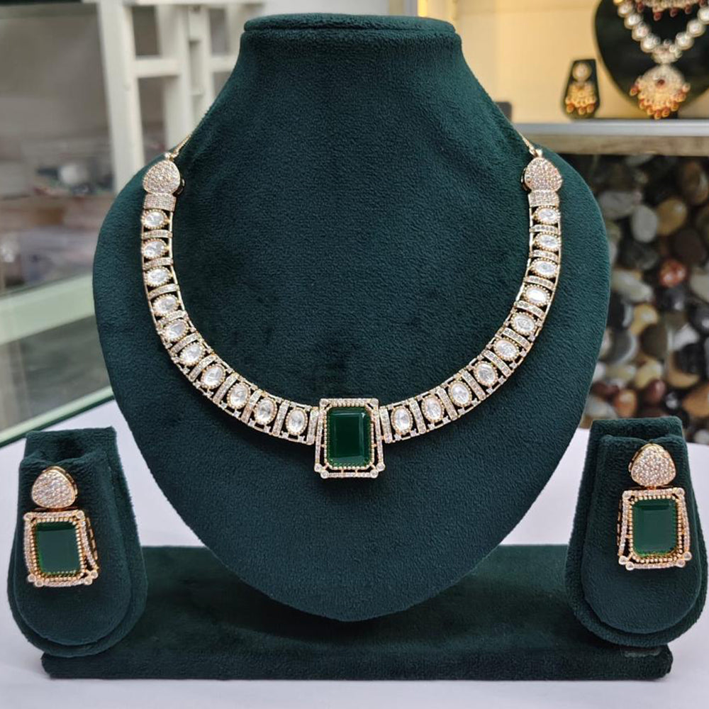 Rajwadi Collection Polki Kundan Stone Necklace Set