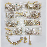 Rajwadi Collection Vibrant Traditions Crystal Stone And Pearl Necklace Set