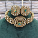 Rajwadi Collection Imperial Glow Kundan And Resin Stone Choker Necklace Set