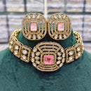 Rajwadi Collection Imperial Glow Kundan And Resin Stone Choker Necklace Set