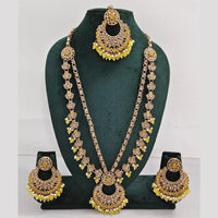 Rajwadi Collection Crystal And Pearl Necklace Set
