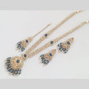 Rajwadi Collection Ethnic Glam Crystal And Austrain Stone BeadsLong Necklace Set