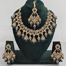 Rajwadi Collection Traditional Luxe Crystal Stone And Beads Necklace Set