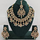 Rajwadi Collection Traditional Luxe Crystal Stone And Beads Necklace Set