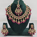 Rajwadi Collection Traditional Luxe Crystal Stone And Beads Necklace Set