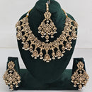 Rajwadi Collection Traditional Luxe Crystal Stone And Beads Necklace Set