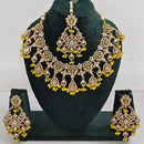 Rajwadi Collection Traditional Luxe Crystal Stone And Beads Necklace Set