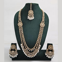 Rajwadi Collection Exquisite Long Necklace Set Embellished with Sparkling Crystals and Beads