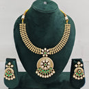 Rajwadi  Necklace Set with Authentic Polki Kundan Work Perfect for Weddings And Celebrations