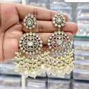 Rajwadi Collection Traditional Pota Pearl And Beads Dangler Earrings
