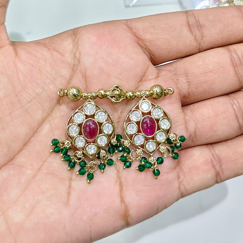 Rajwadi Collection Premium Pota Stone Pendant