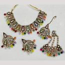 Rajwadi Collection Royal Austrian Stone Beads And Pearl Necklace Set