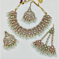 Rajwadi Collection Royal Austrian Stone Beads And Pearl Necklace Set