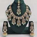 Rajwadi Collection Kundan And Beads Necklace Set
