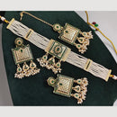 Rajwadi Collection Pearl Detaling Traditional Choker Necklace Set