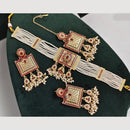 Rajwadi Collection Pearl Detaling Traditional Choker Necklace Set