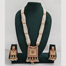 Rajwadi Collection Pearl Detaling  Long Necklace Set