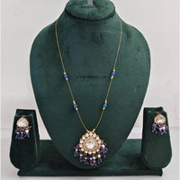 Rajwadi Collection Royal Austrian Stone And Beaded Long Necklace Set