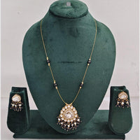 Rajwadi Collection Royal Austrian Stone And Beaded Long Necklace Set