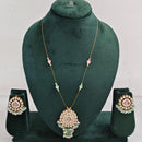Rajwadi Collection Royal Austrian Stone And Beaded Long Necklace Set