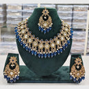Rajwadi Collection Antique Finish Crystal Stone And Pearl Beads Necklace Set