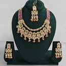 Rajwadi Collection Traditional Kundan And Pearl Necklace Set