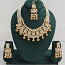 Rajwadi Collection Traditional Kundan And Pearl Necklace Set