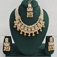 Rajwadi Collection Traditional Kundan And Pearl Necklace Set