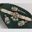 Rajwadi Collection Kundan Pearl And Beads Choker Necklace Set