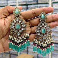 Rajwadi Collection Royal Pota Stone Ethnic Dangler Earrings