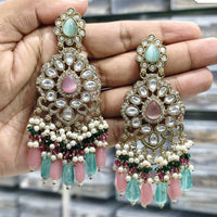 Rajwadi Collection Royal Pota Stone Ethnic Dangler Earrings