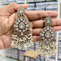 Rajwadi Collection Royal Pota Stone Ethnic Dangler Earrings