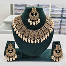 Rajwadi Collection Traditional Luxe Crystal Stone And Beads Necklace Set