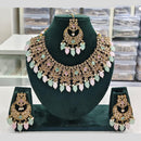 Rajwadi Collection Traditional Luxe Crystal Stone And Beads Necklace Set