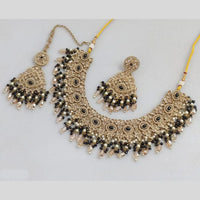 Rajwadi Collection Traditional Luxe Crystal Stone And Beads Necklace Set