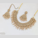 Rajwadi Collection Traditional Luxe Crystal Stone And Beads Necklace Set