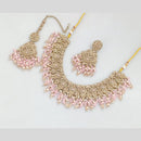 Rajwadi Collection Traditional Luxe Crystal Stone And Beads Necklace Set