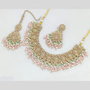 Rajwadi Collection Traditional Luxe Crystal Stone And Beads Necklace Set