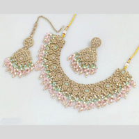 Rajwadi Collection Traditional Luxe Crystal Stone And Beads Necklace Set