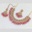 Rajwadi Collection Traditional Luxe Crystal Stone And Beads Necklace Set