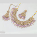 Rajwadi Collection Traditional Luxe Crystal Stone And Beads Necklace Set