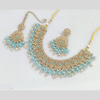 Rajwadi Collection Traditional Luxe Crystal Stone And Beads Necklace Set