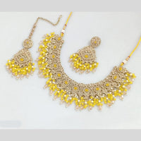 Rajwadi Collection Traditional Luxe Crystal Stone And Beads Necklace Set