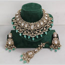 Rajwadi Collection Exclusive Kundan Pearl And Beads Ethnic Choker Necklace Set