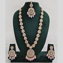 Rajwadi Collection Premium Pota And Austrian Stone Ethnic Long Necklace Set