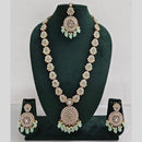 Rajwadi Collection Premium Pota And Austrian Stone Ethnic Long Necklace Set