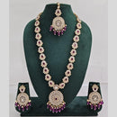 Rajwadi Collection Premium Pota And Austrian Stone Ethnic Long Necklace Set