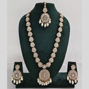 Rajwadi Collection Premium Pota And Austrian Stone Ethnic Long Necklace Set